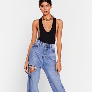 Nasty Gal Gimme The Scoop Bodysuit NWT